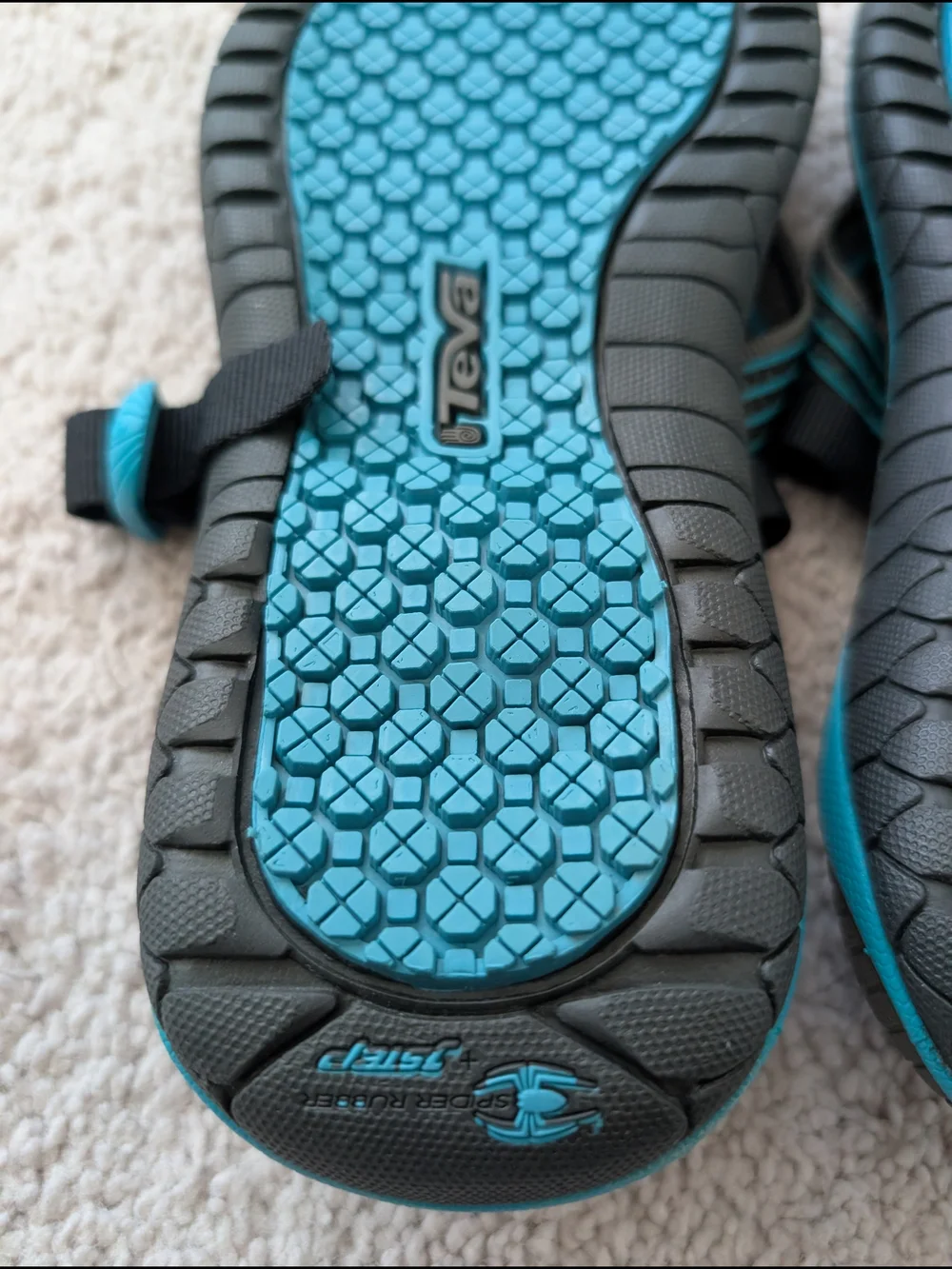 Teva Bomber Flip Flops Women's Size 8 Gray Blue Slip On Thong Slides Sandals - Picture 10 of 12